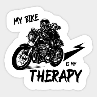 My Bike Is My Therapy Sticker